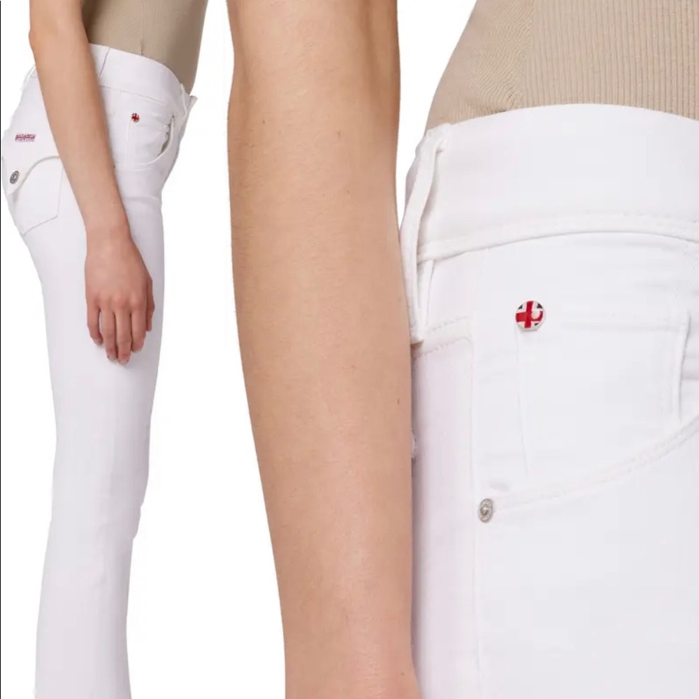 Hudson Stella Skinny Straight Leg White Pants NWT